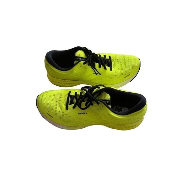 Brooks Ghost Mens Neon Green Lace Up Road Sneakers Athletic Running Shoes 11.5 - Picture 2 of 12